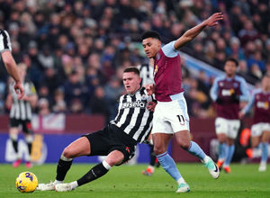 Newcastle United's Sven Botman and Aston Villa's Ollie Watkins