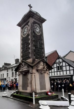 Defensive posts and railings which form a barrier around Rhayader clock, will be removed for a three month trial