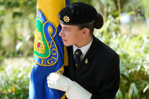 A member of the Royal British Legion at the Far East Corner of the National Memorial Arboretum, during a reception for VJ veterans and their families hosted by the Royal British Legion at The Aspects Building, following a national Service of Remembrance to mark the 80th Anniversary of VJ Day at the National Memorial Arboretum in Alrewas, Staffordshire. Picture date: Friday August 15, 2025. PA Photo. Photo credit should read: Danny Lawson/PA Wire 