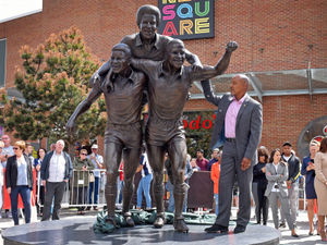 Supporting image for story: GALLERY: Three Degrees statue unveiled honouring footballing icons 