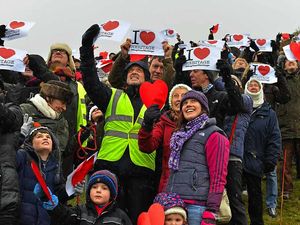 Supporting image for story: Hundreds brave elements to show love for Oswestry Hillfort