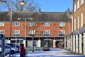 The shopping precinct at Ashmore Park in Wolverhampton.
