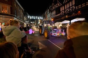 The tractor run in Shrewsbury town centre