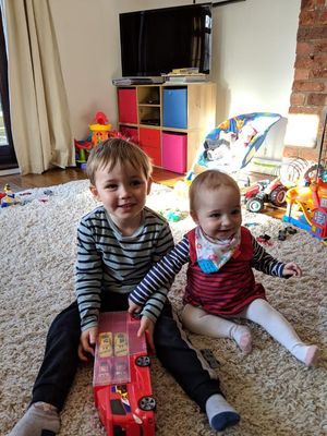 Louisa with her brother Laurence