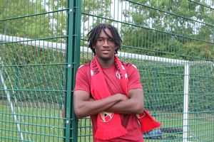 Okeke has made three appearances for Stockport County. (Image by Owen Russell)