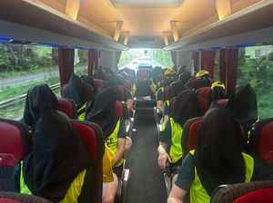 Race the Sun competitors were blindfolded on their way to the secret starting point