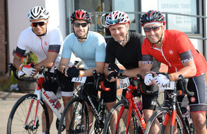 Friends Karl Grey, Dan Albanese, Adam Snowden and Carlo Matarazzo from Wolverhampton and Stafford