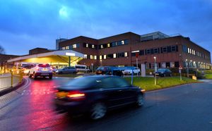 County Hospital in Stafford, where non-emergency surgery had already been postponed