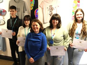 Supporting image for story: College students recognised in textile competition