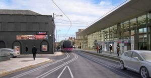 So far the only trams to make it towards Wolverhampton railway station have been on a computer generated image