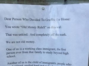 Supporting image for story: This response to offensive graffiti shows that you can't judge a book by its cover