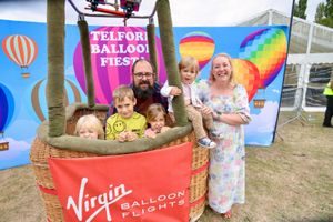 Having a closer look at what it is like to travel by balloon. Picture: Telford & Wrekin Council