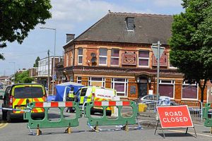 The scene of the attack at The Staffordshire Knot in Darlaston