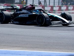 Supporting image for story: George Russell crashes in Mexico practice as Max Verstappen hit by engine issues