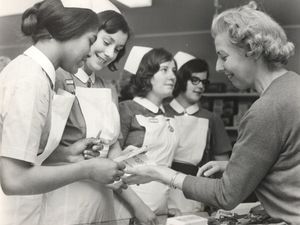 Supporting image for story: 'Shropshire gets crumbs while London takes the big slice' - your letters, and a 1971 archive moment of hospital helpers