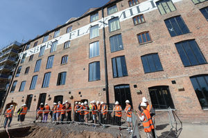 The newly restored brick work 