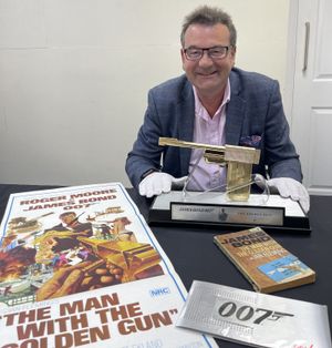 Richard Winterton with the memorabilia