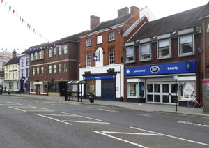 Demolition has radically changed the appearance of the right hand side of the street