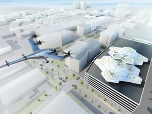 Supporting image for story: Uber wants flying taxis in city skies by 2020