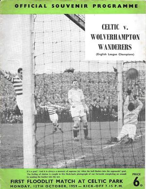 A Wolves programme from a game at Celtic Park: Wolves programmes are ranked number one amongst Premier League clubs in collectable value according to a new survey by Where the Trade Buys