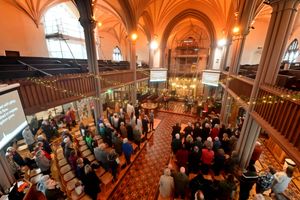 Top Church, Dudley, during a visit by the Archbishop of Canterbury