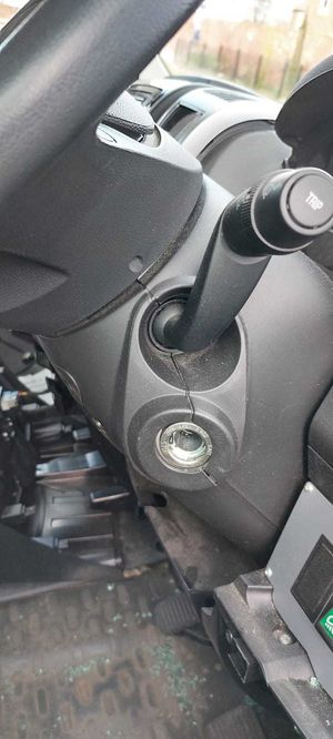 The ignition was drilled out