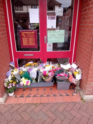 Tributes outside the popular eatery
