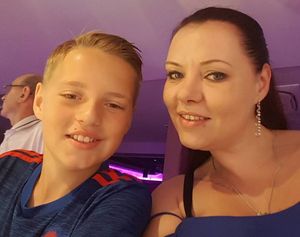 Sean Wilbraham, 12, with his mother Tanya, 32, who has been left ‘disgusted’ by the attack
