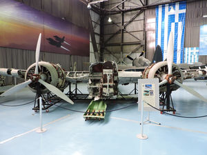The wreck of Peter's aircraft on display at the Hellenic Air Force Museum in Greece. Shot down by friendly fire in 1941, it was salvaged from the sea in 1996. Picture: Wikimedia Commons.