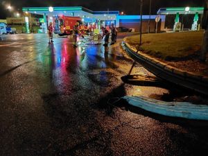 Supporting image for story: M5 service station remains closed 12 hours on after 'substantial' diesel spillage 