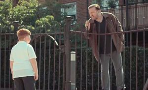 Thomas in a scene with Ricky Gervias