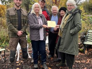 Supporting image for story: Presteigne volunteers presented recognised for community garden work thanks to grant