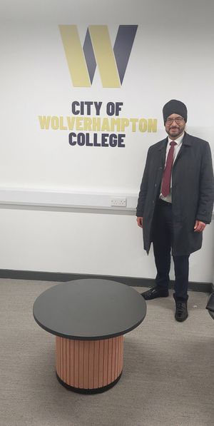 Warinder Juss MP at the City of Wolverhampton College's new state of the art City Learning Quarter