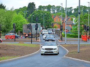Supporting image for story: Shrewsbury drivers get first taste of new Meole Brace 'hamburger' roundabout
