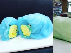 Supporting image for story: Candyfloss ice cream burritos will either make you salivate or hurl