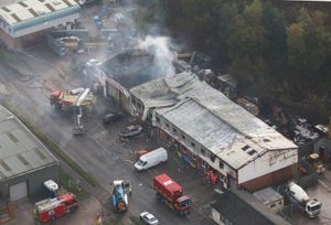 The aftermath of the SP Fireworks factory fire in Stafford