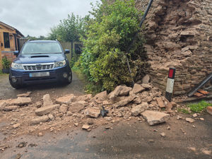 Supporting image for story: 'Oh Deere!' Shropshire villagers seek tractor driver who caused 'extensive damage' to ancient stone barn