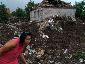 Supporting image for story: Two Russian villages evacuated after fire at munitions depot near Ukraine border