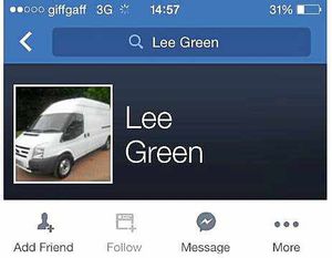 Lee Green's Facebook profile