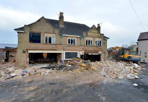 The Haygate pub being demolished