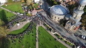 Remembrance Sunday in Shrewsbury. Picture: Drones-z.