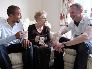 Supporting image for story: Wolves stars hand over £20k cheque