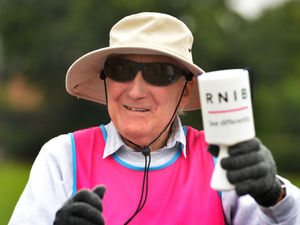 Supporting image for story: David's sight loss marathon in Market Drayton park thanks charity that helped him 