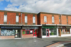 Businesses selling takeaways, at Horse Fair, Rugeley