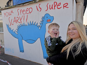 Supporting image for story: Road safety mural painted on Wolverhampton salon damaged in three separate car crashes