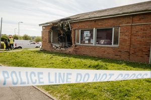 Severe damage to a wall at Ludlow Youth Centre after it was hit by a lorry in the early hours of Monday. Photo: Jamie Ricketts