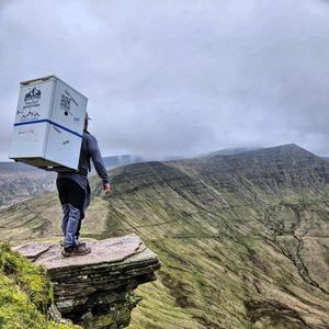 Michael scaled the mountains carrying a 25kg fridge