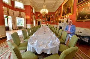 Gareth in the dining room