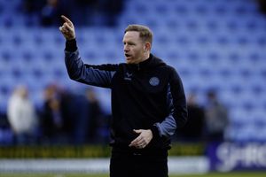 Shrewsbury Town boss Gavin Cowan thanking supporters after the defeat to Walsall