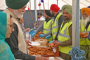 The Guruka Langur were among those giving away food